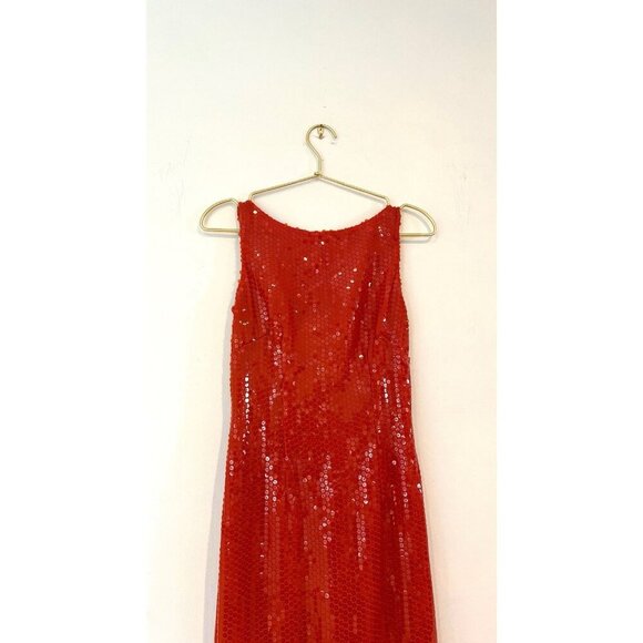 Moschino Cheap And Chic Women's Dress Orange Sequin Made in Italy Size 4 - Picture 9 of 13